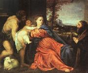  Titian Holy Family and Donor USA oil painting reproduction